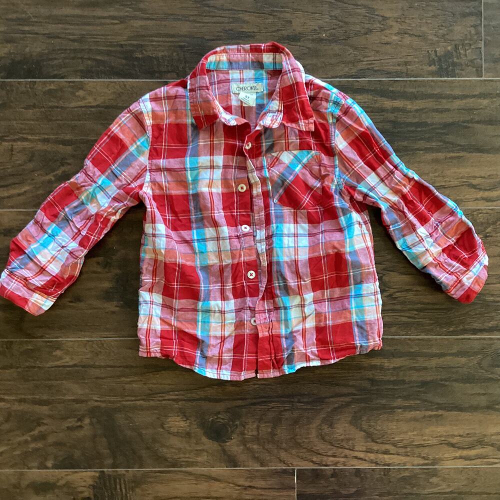 Cherokee Plaid Button Down
